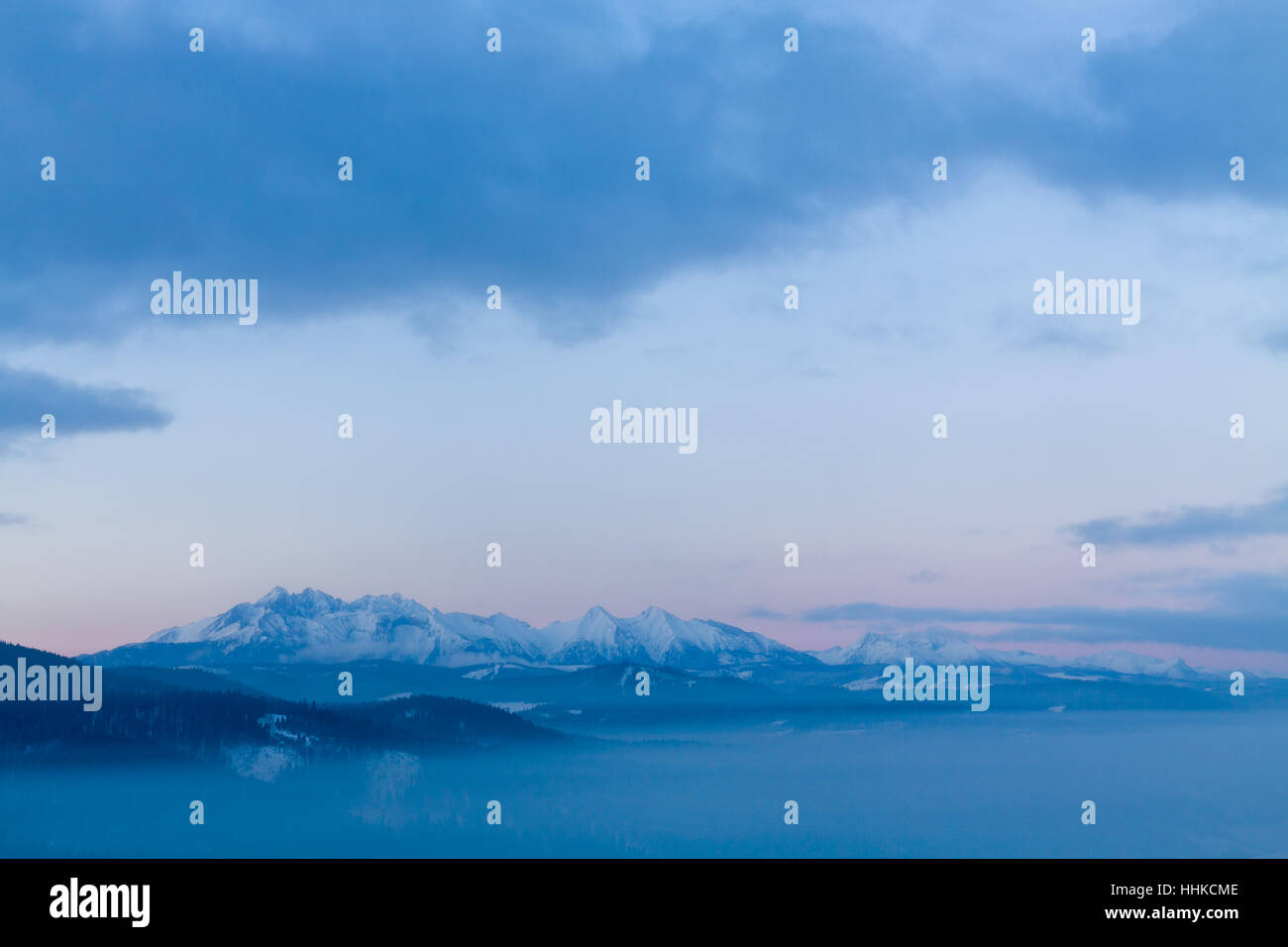 Clouds approaching to ridge of Tatra mountains Stock Photo - Alamy