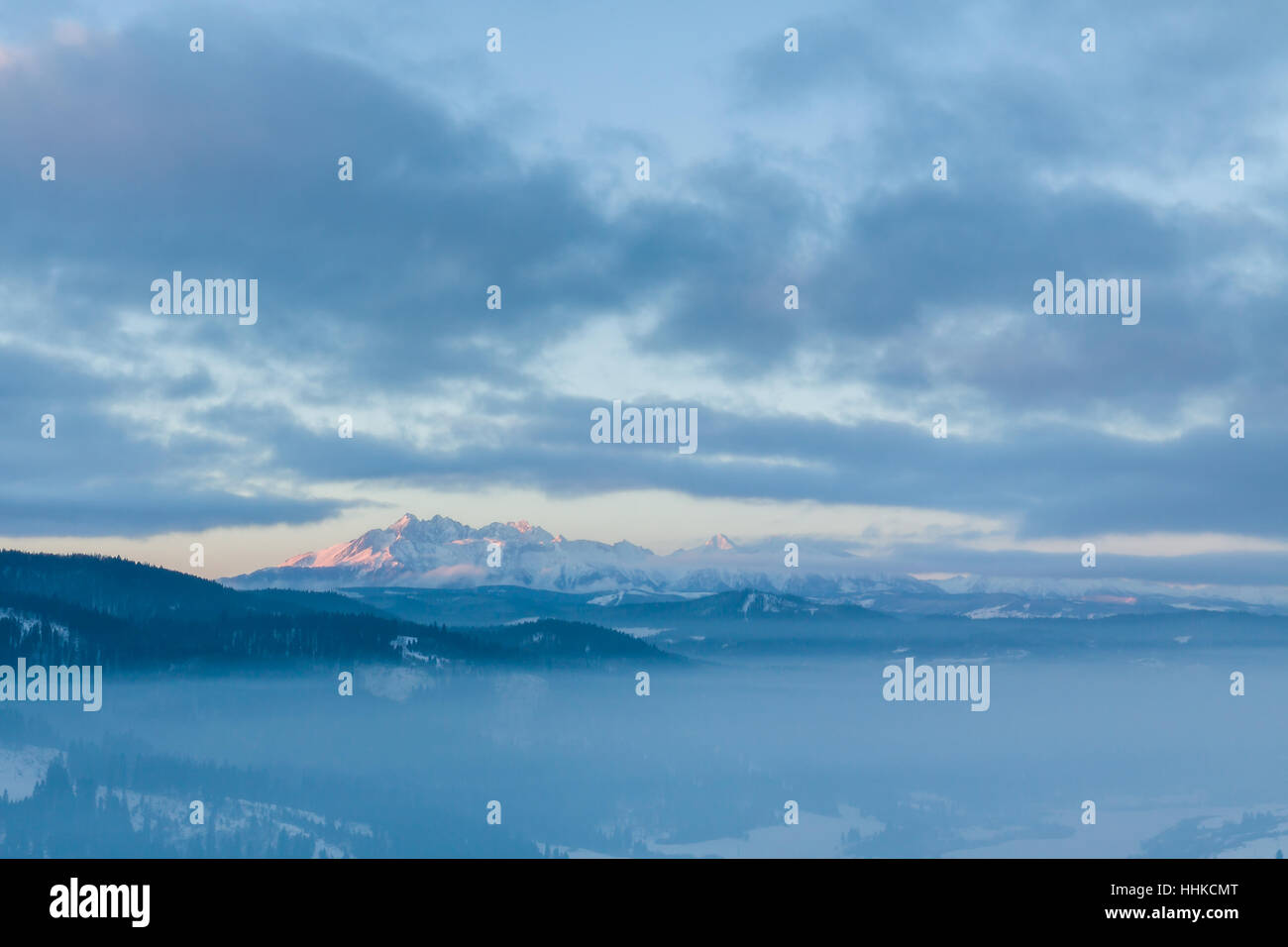 Clouds approaching to ridge of Tatra mountains Stock Photo - Alamy