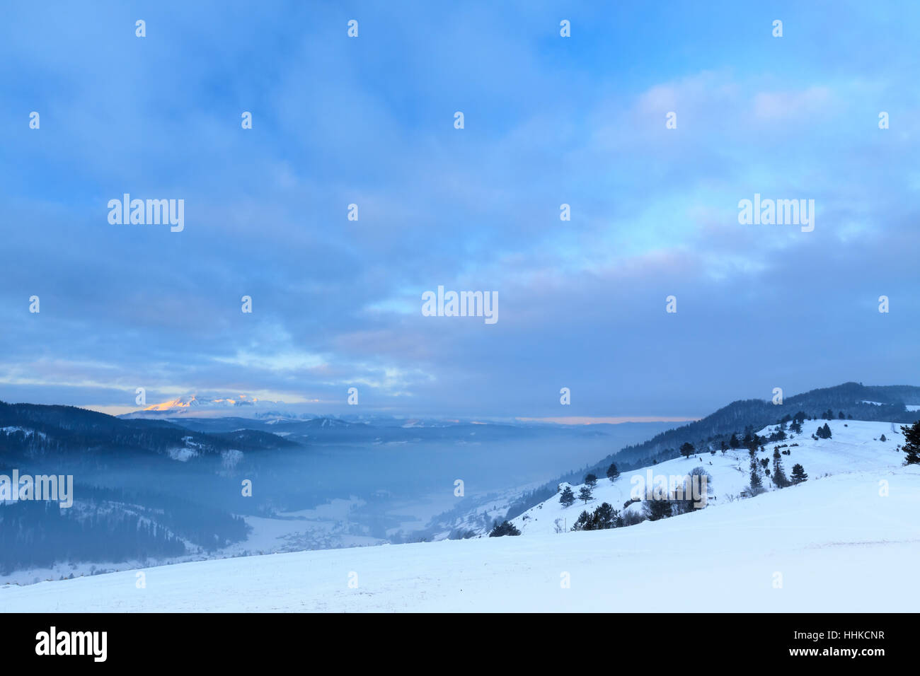 Clouds approaching to ridge of Tatra mountains Stock Photo - Alamy