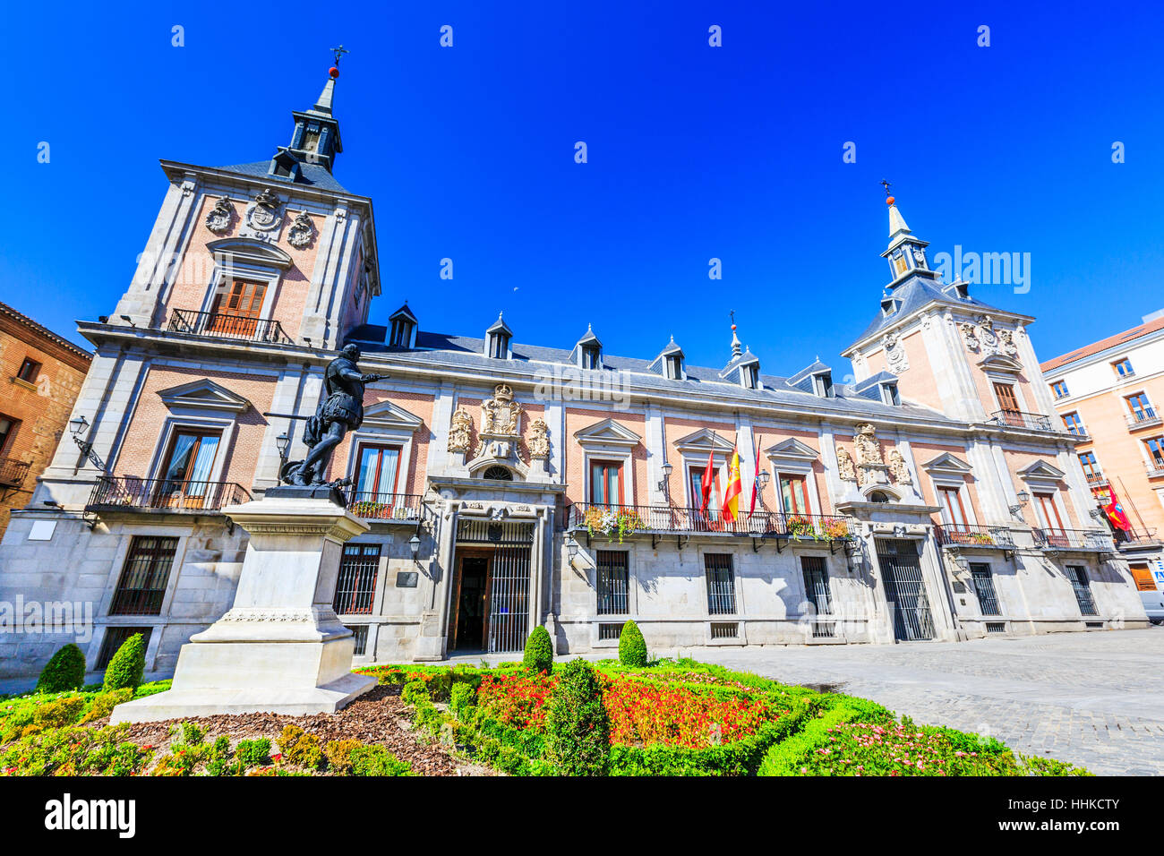 Madrid, Spain. Plaza de la Villa in the old town. Stock Photo