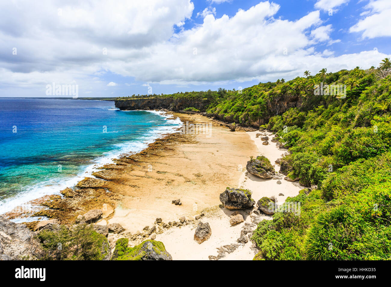 Nuku'alofa, Tonga. Rugged shores of Nuku'alofa, Tonga. Stock Photo