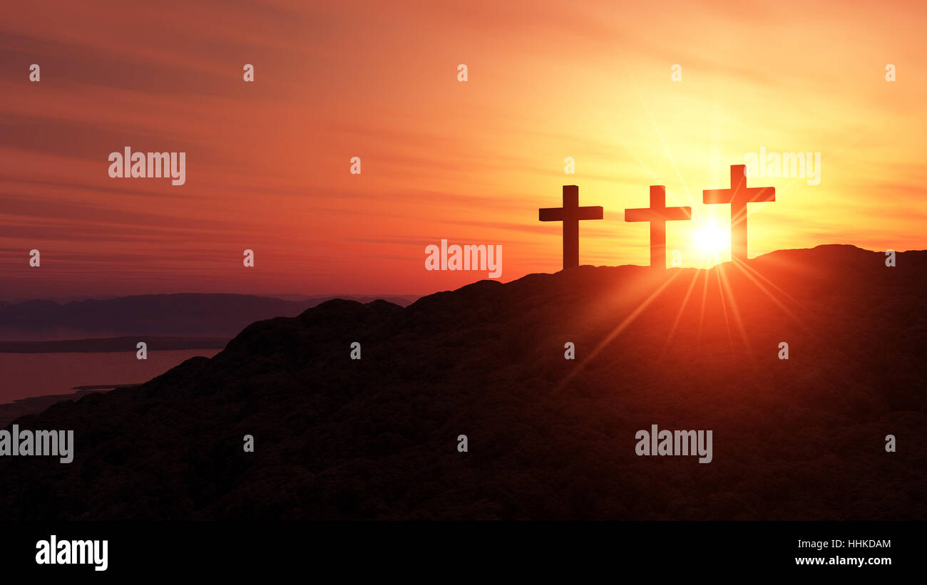 death, whitsun, pentecost, cross, cemetery, easter, baptism, crosses, Stock Photo