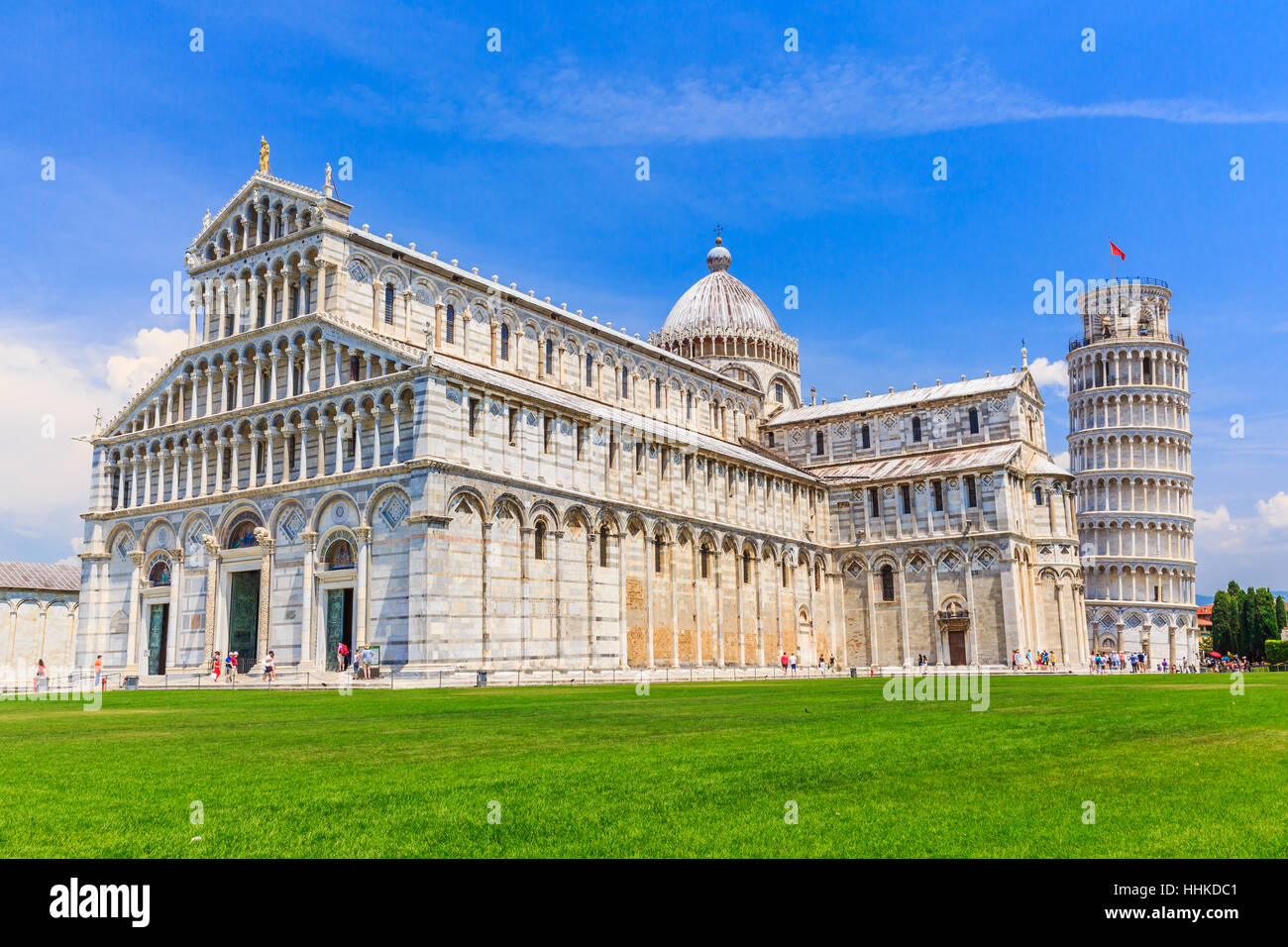 Pisa, Italy. Cathedral and the Leaning Tower Stock Photo