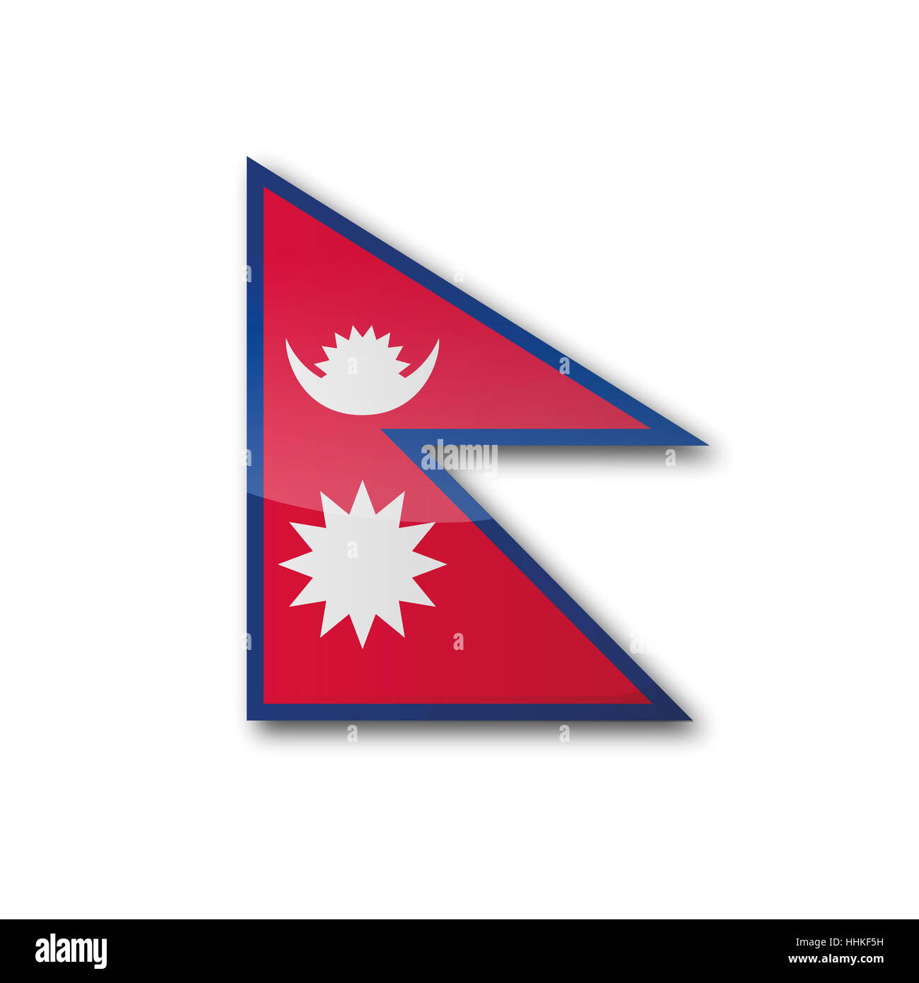 flag of nepal Stock Photo