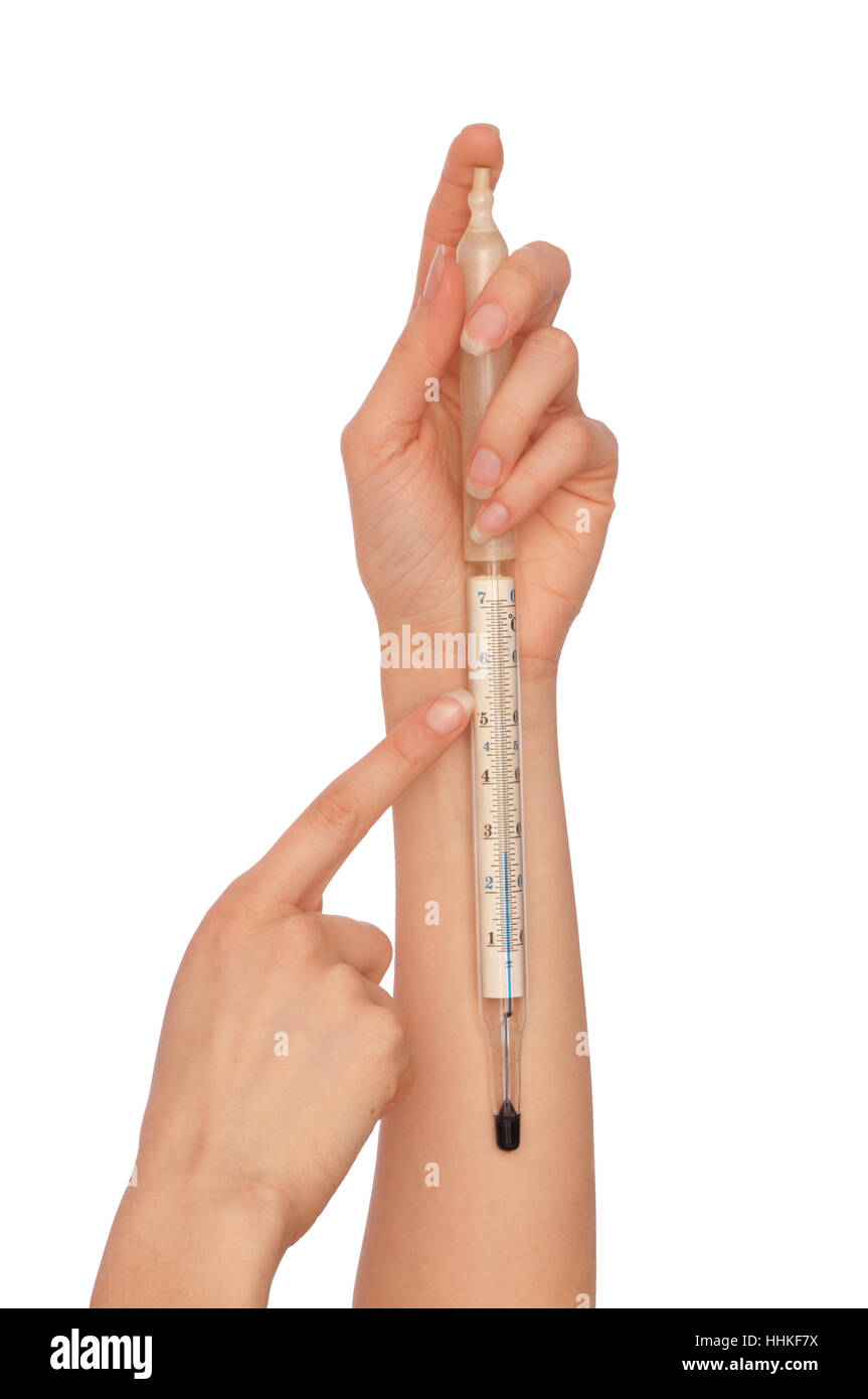 cold catarrh heat temperature weather thermometer degree stock