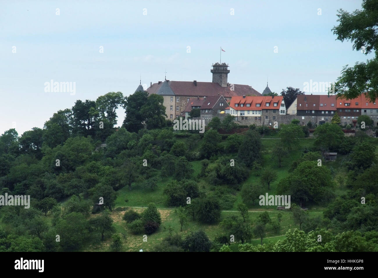 Waldenburg, a small town in Hohenlohe (Southern Germany) at summer time Stock Photo