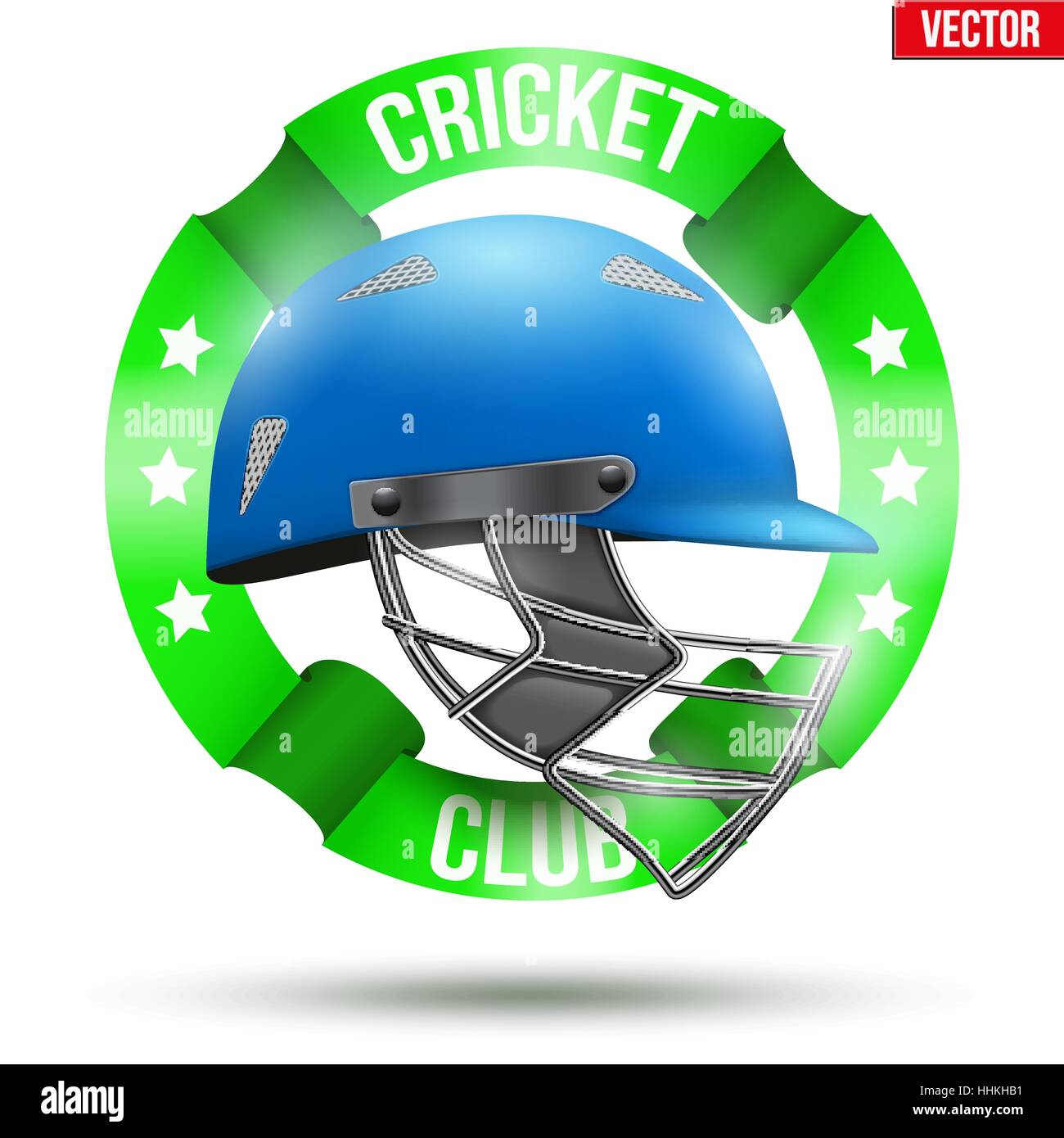 Cricket Sport Label Stock Vector
