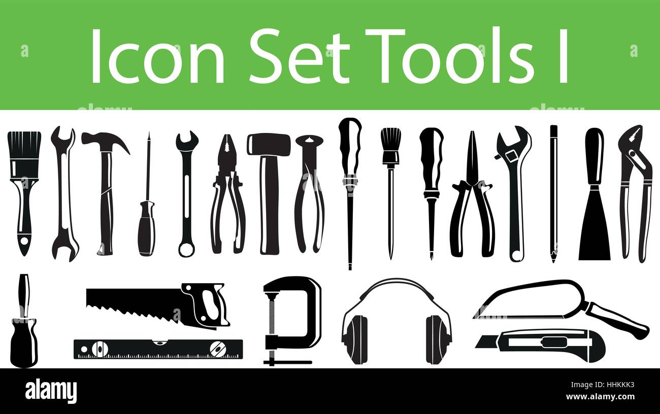 Icon Set Tools I with 23 icons for the creative use in graphic design ...