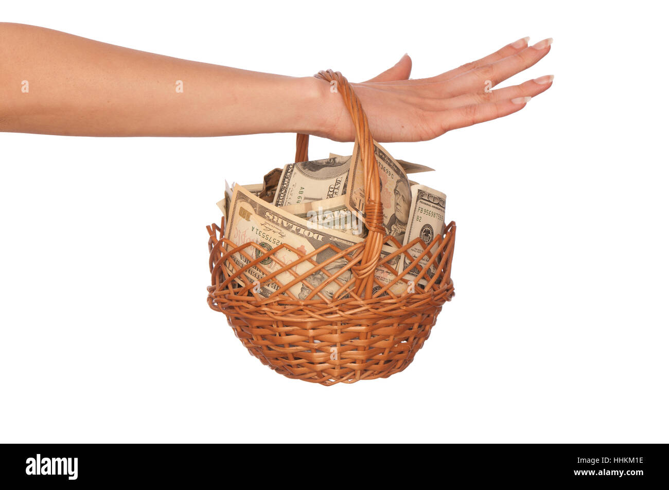 dollar, dollars, currency, brown, brownish, brunette, coin, basket, wealth, Stock Photo