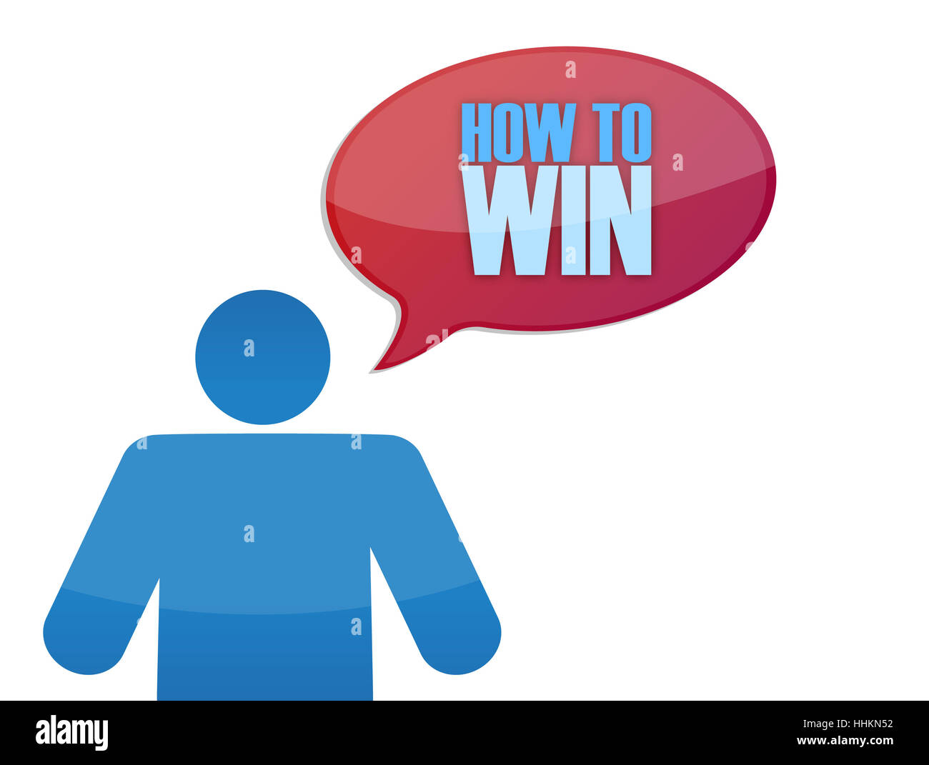 icon with a how to win message illustration design Stock Photo