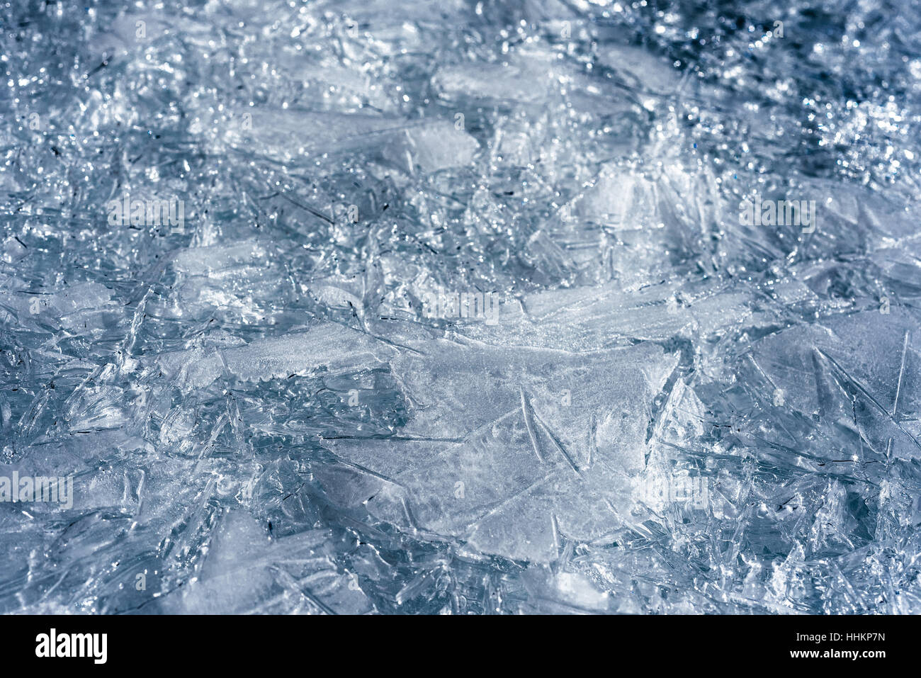 Beautiful pure ice with cracks on the Lake Baikal. Unique, wonderful ...