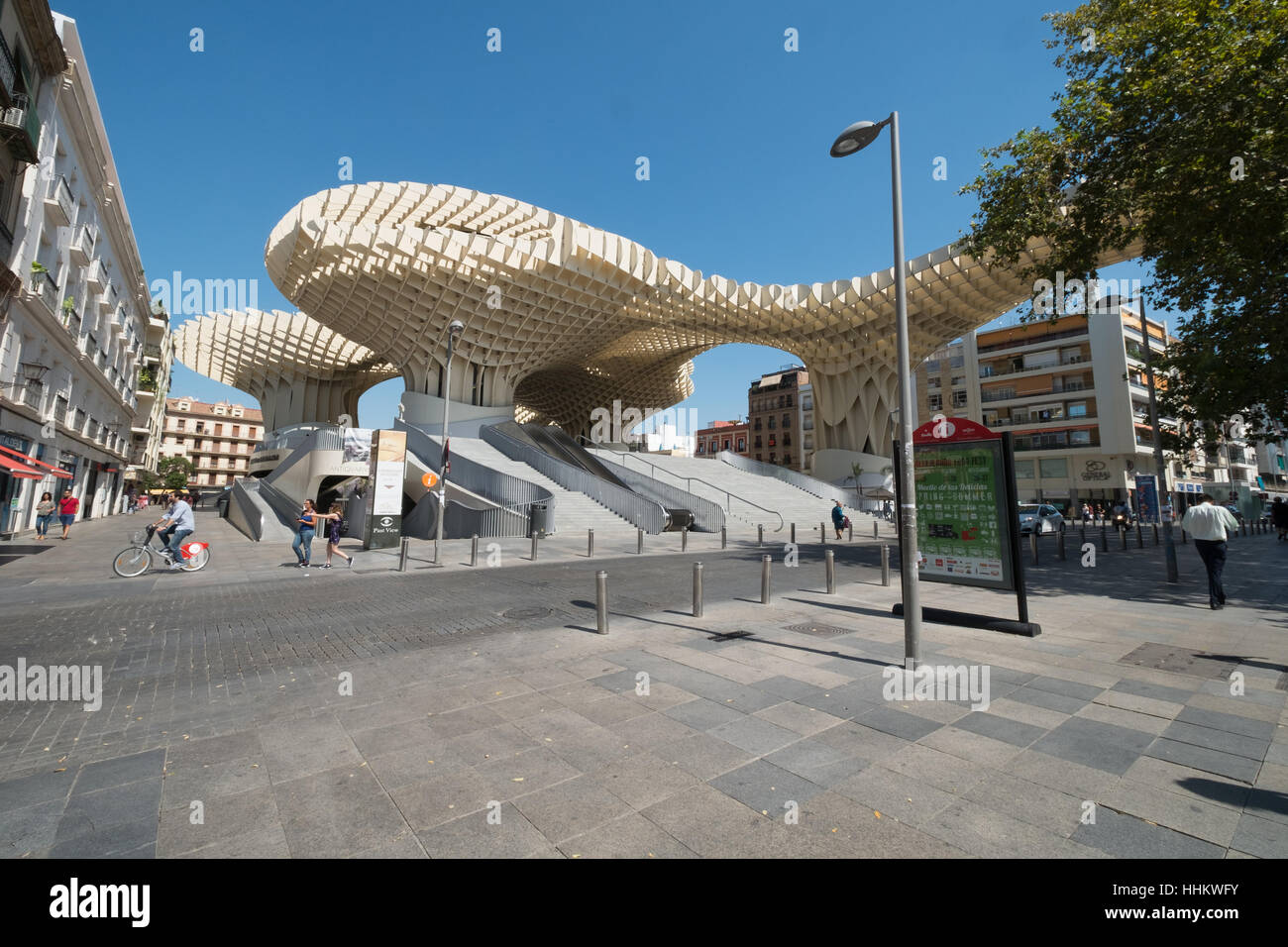 Parasol Skywalk,Metropol Parasol at the Plaza de la Encarnacion in Seville,Spain Stock Photo