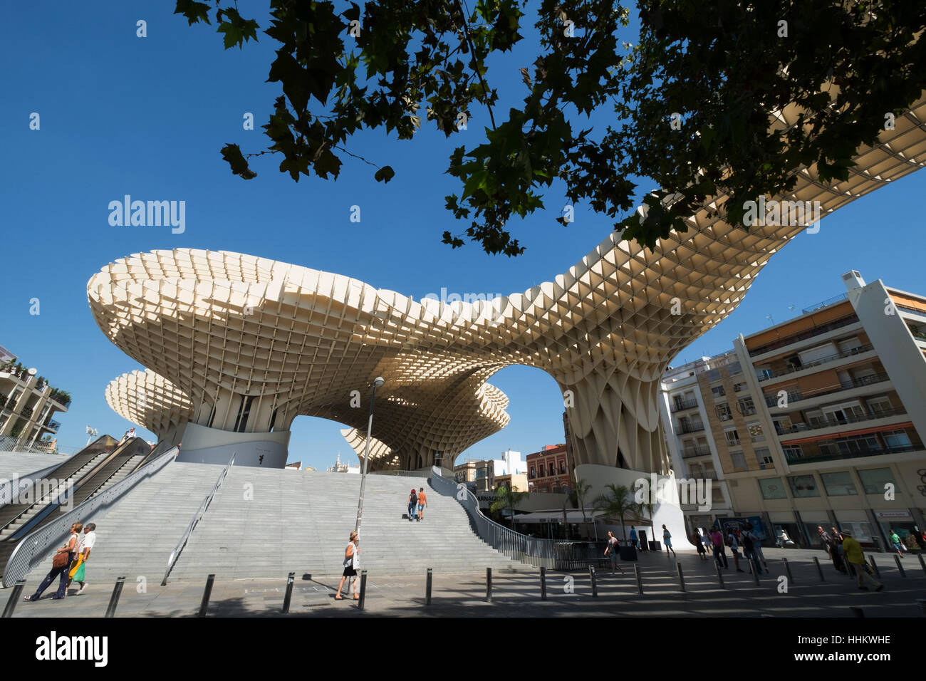 Parasol Skywalk,Metropol Parasol at the Plaza de la Encarnacion in Seville,Spain Stock Photo