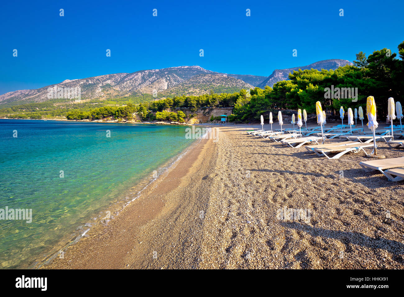 Zlatni Rat Beach And Landscape View Bol On Brac Island Dalmatia