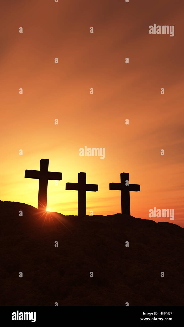 death, whitsun, pentecost, cross, cemetery, easter, baptism, crosses, Stock Photo