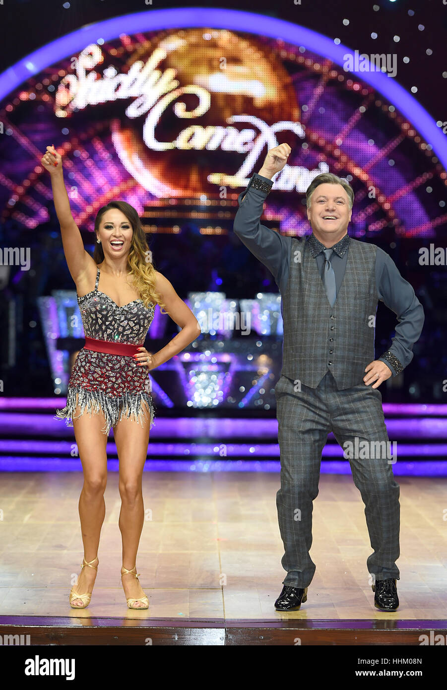 Ed Balls and Katya Jones during a photocall for the launch of Strictly Come Dancing Live Tour held at Barclaycard Arena in Birmingham. Stock Photo