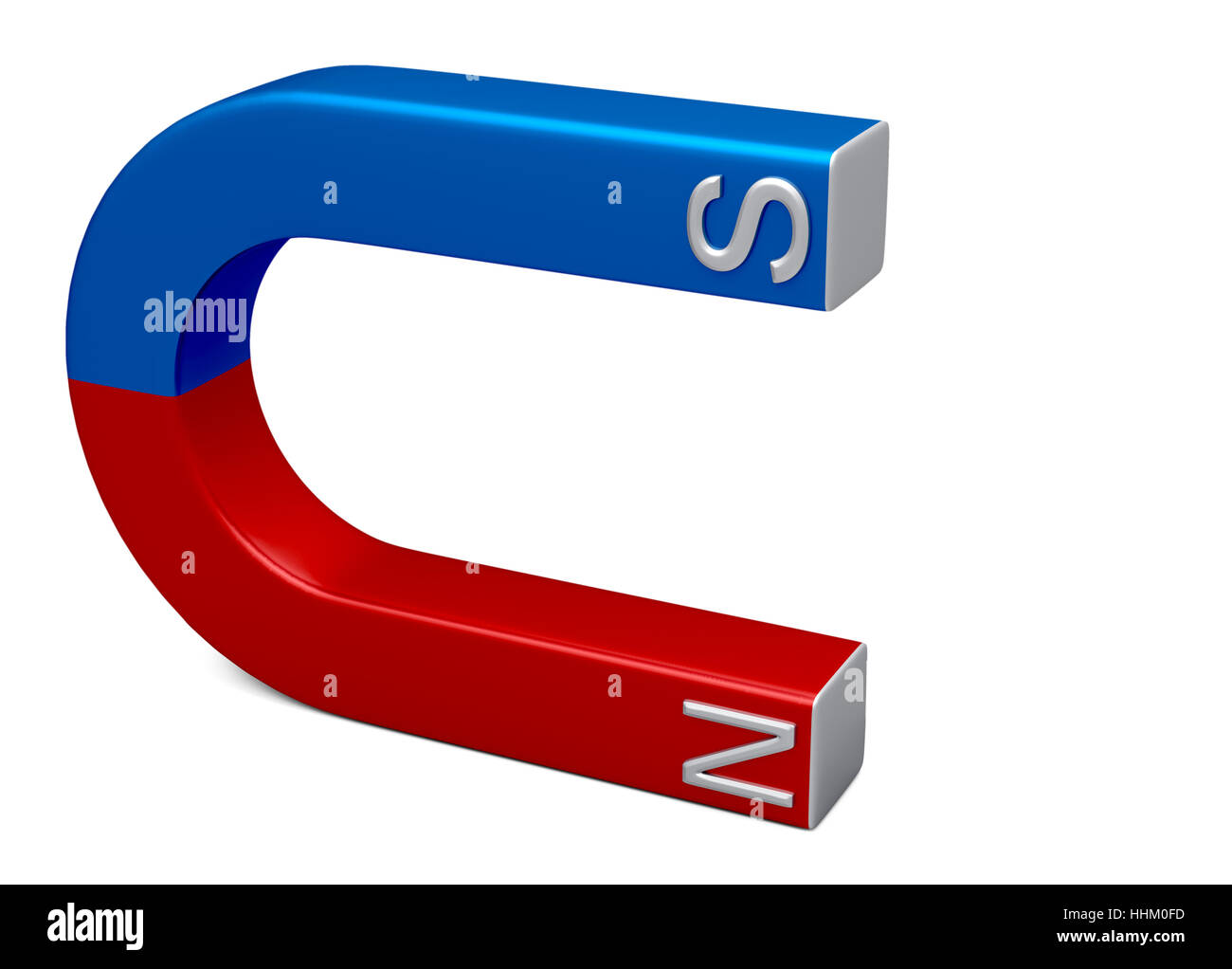 blue, field, horseshoe, magnetic, magnet, polarity, red, blue, object, single, Stock Photo