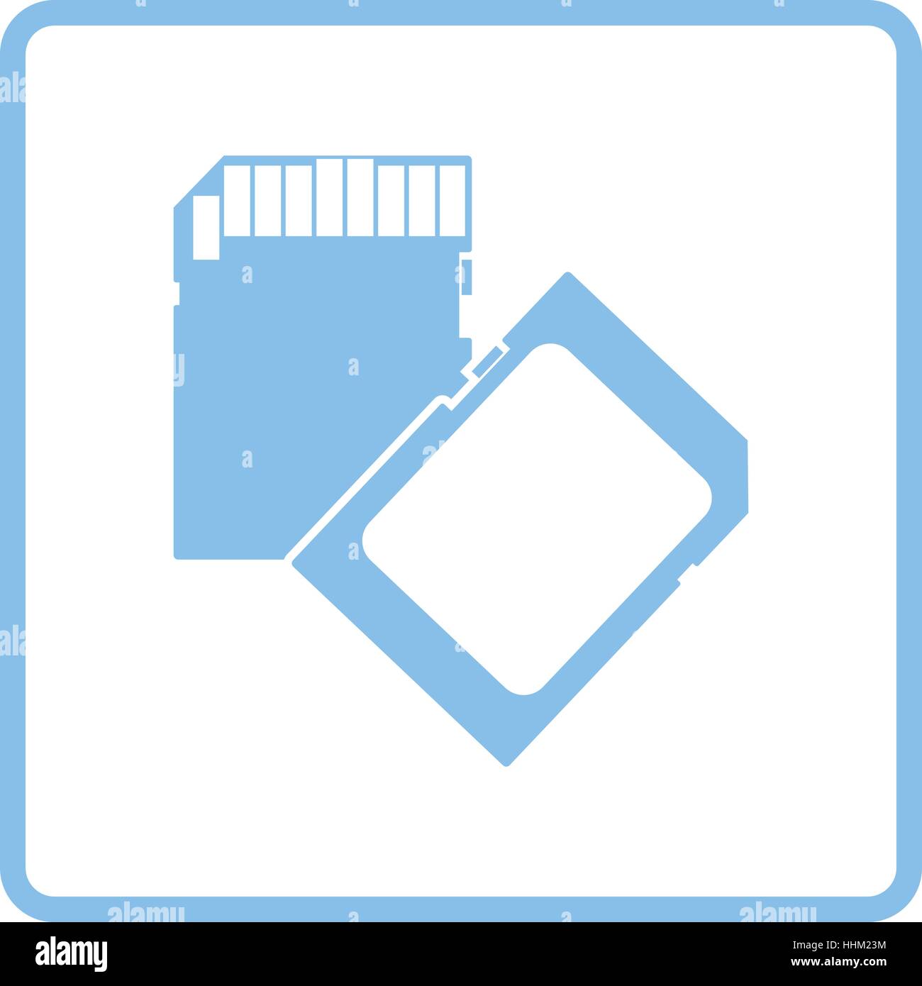 Memory card icon. Blue frame design. Vector illustration Stock Vector ...