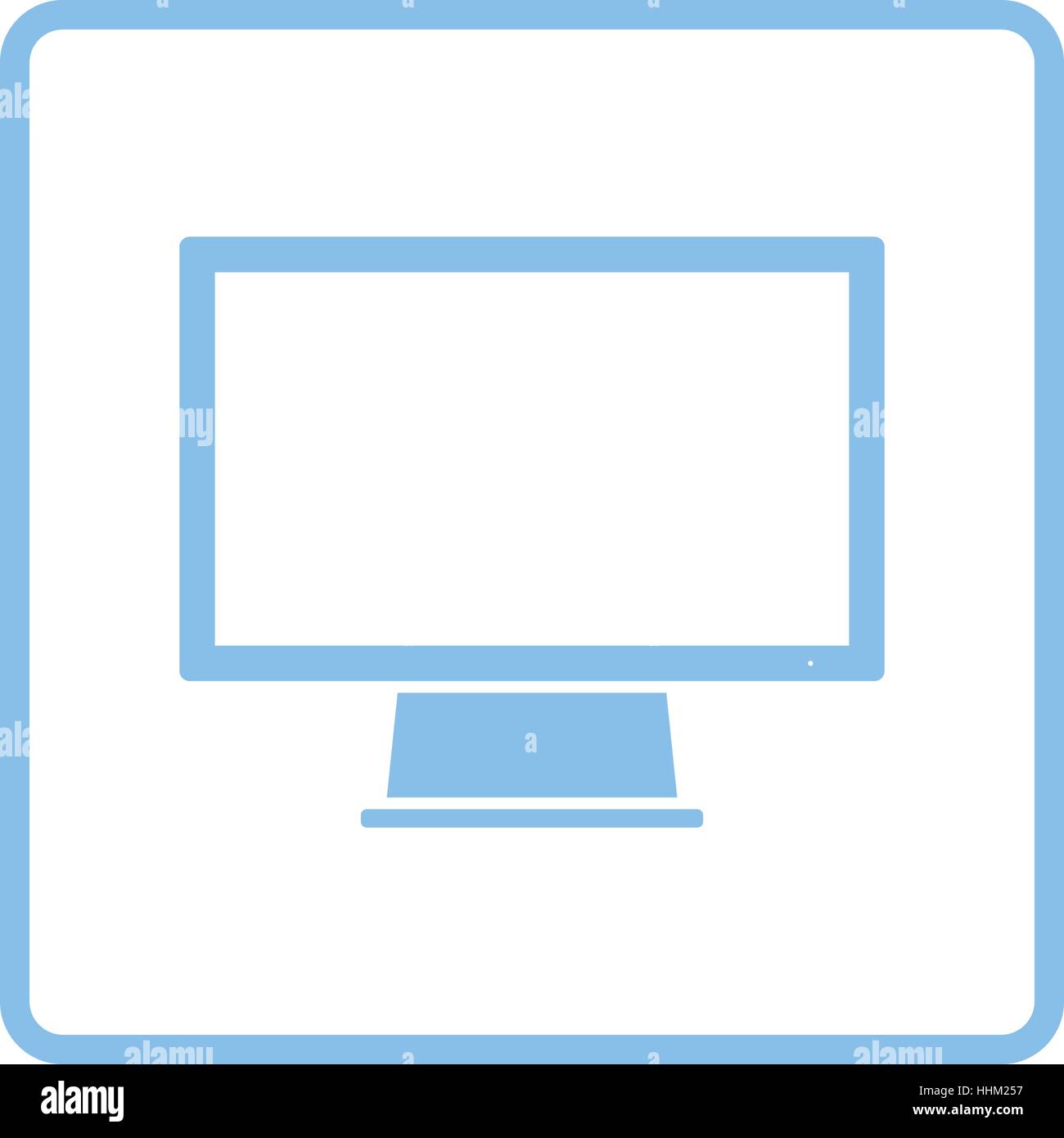 Monitor icon. Blue frame design. Vector illustration Stock Vector Image ...