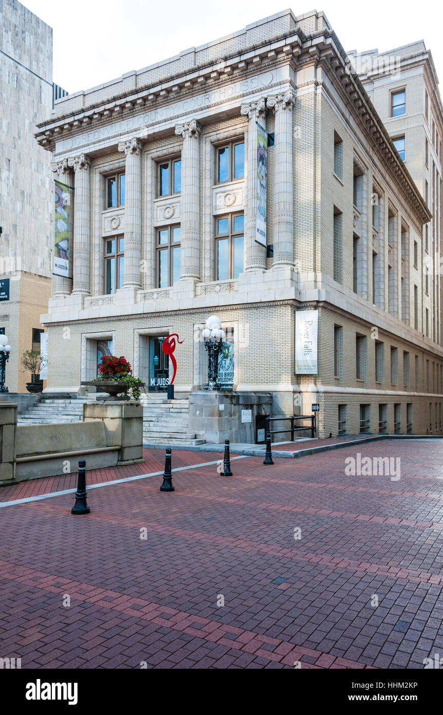 Greenville County Courthouse on Main Street in downtown Greenville, South Carolina, USA. Stock Photo