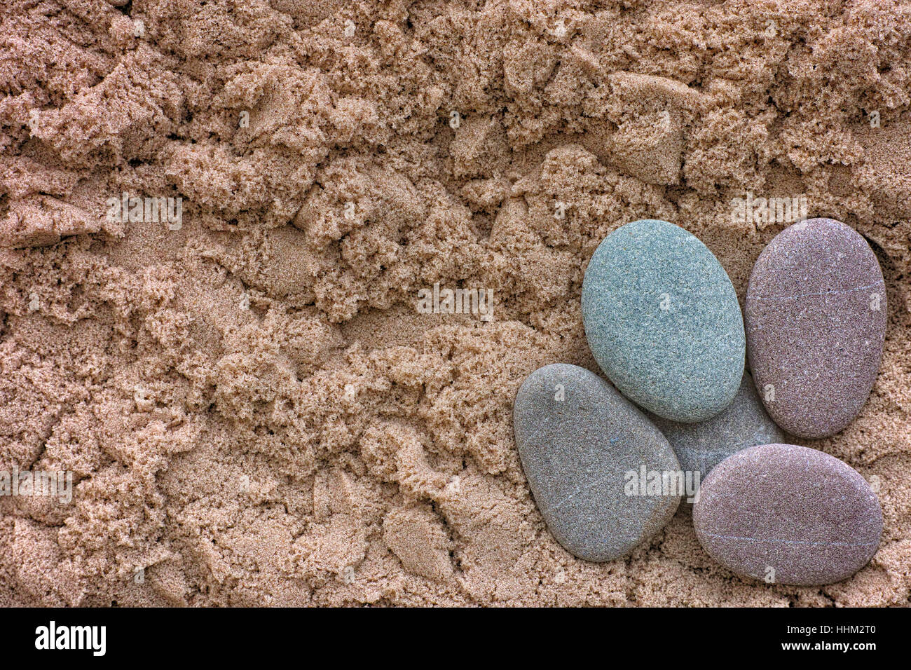 Sea sand and stones. Close up. Stock Photo