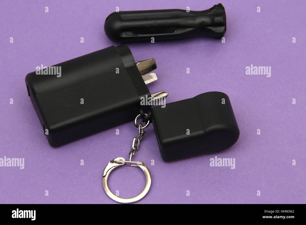 Mini Screwdriver Keyring With Interchangeable Heads Stock Photo Alamy