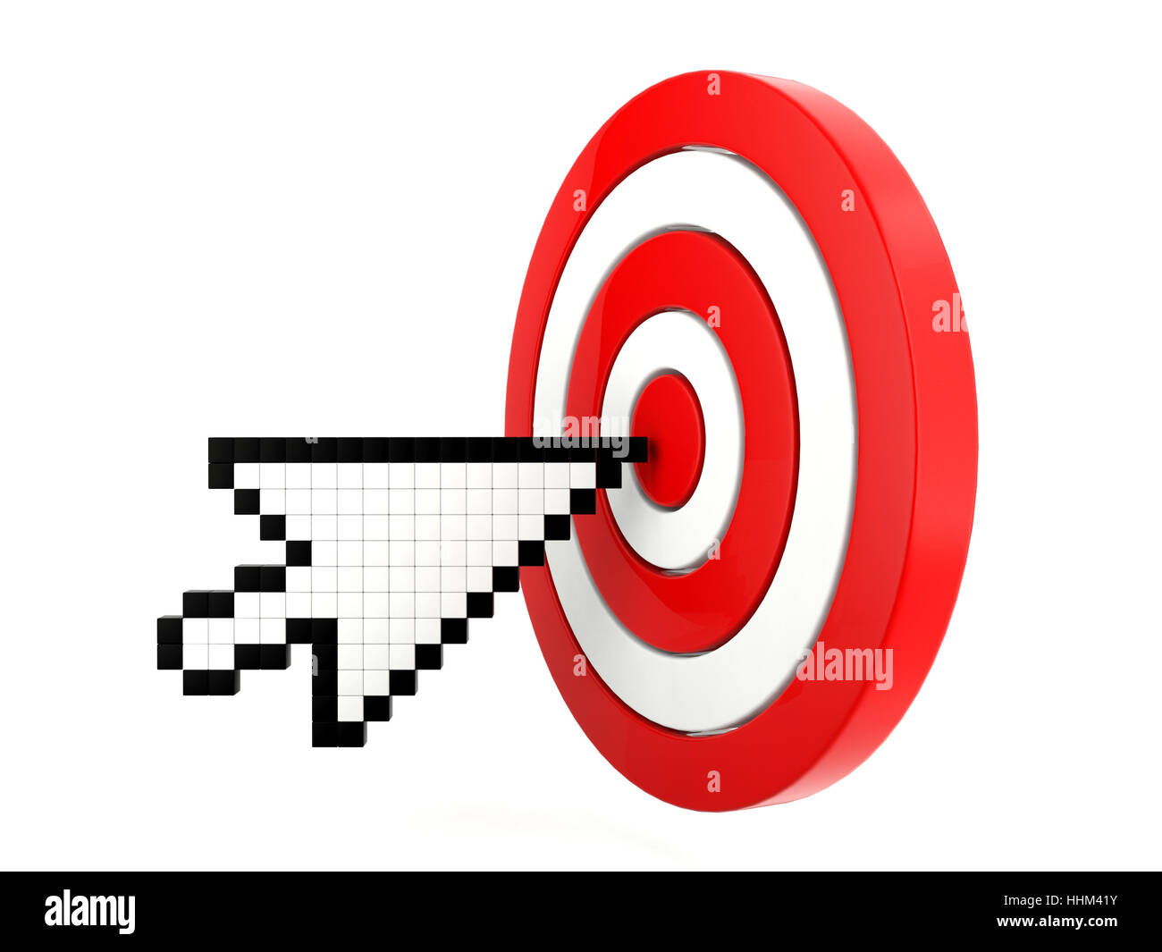 Arrow cursor pointing at target Stock Photo - Alamy