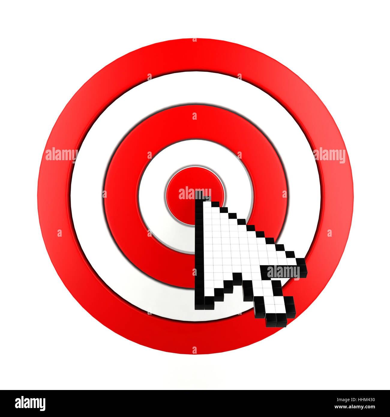 Arrow cursor pointing at target Stock Photo Alamy