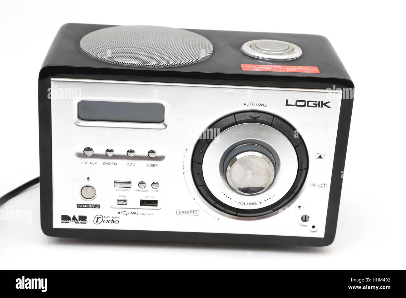 Logik Digital Audio Broadcasting (DAB) Radio With MP3 Playback Stock Photo  - Alamy