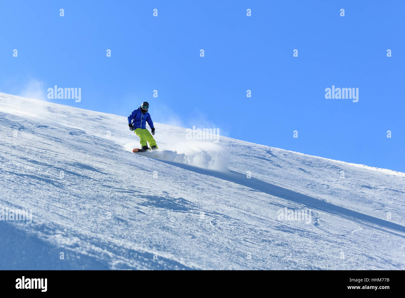 Winter snowboarding activity Stock Photo