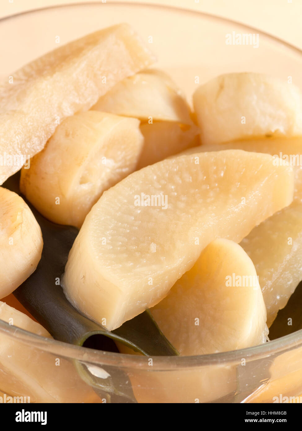 Japanese cuisine, simmered Japanese radish called daikon Stock Photo