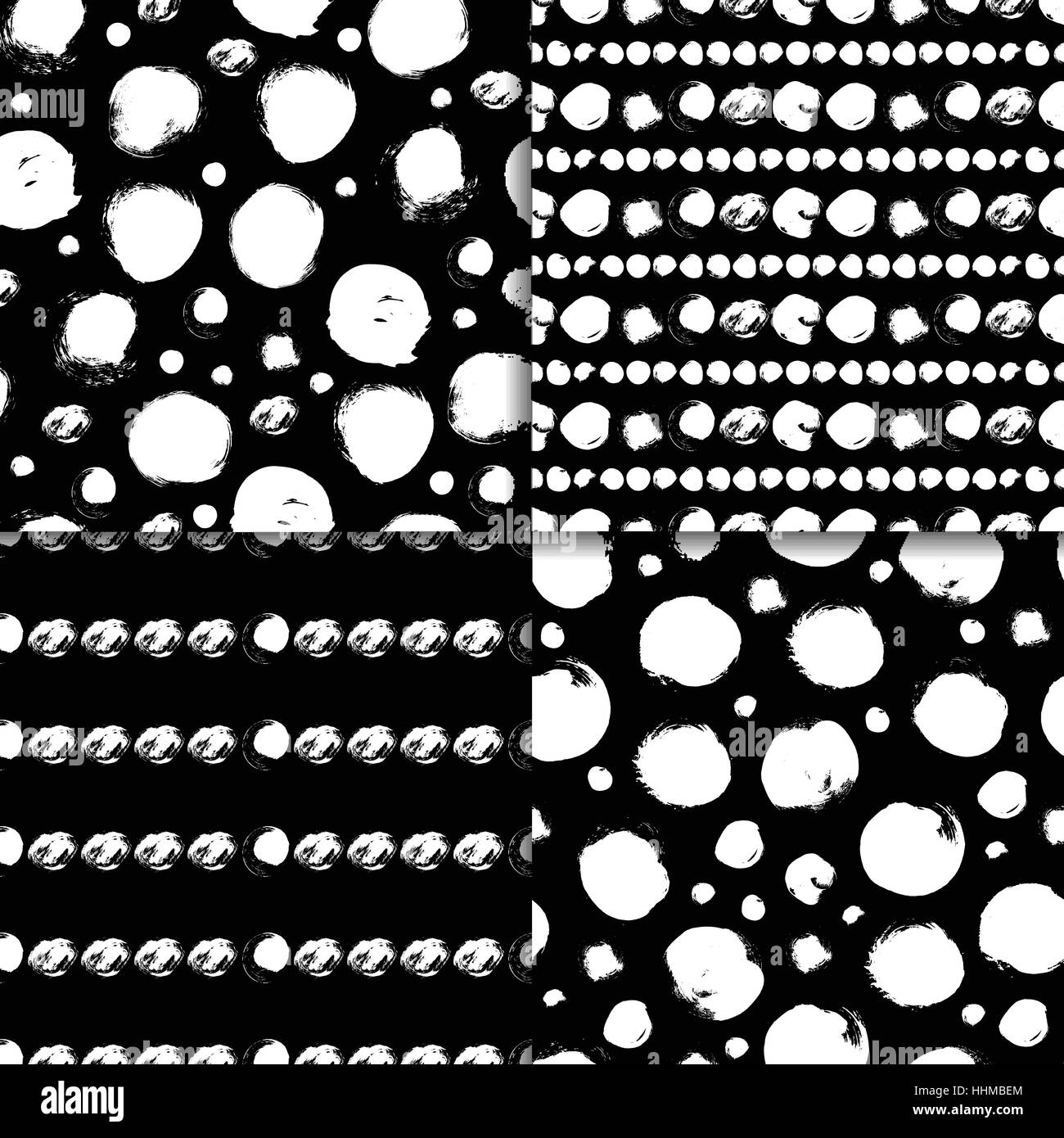 Black and white pattern set with circles Stock Vector Image & Art - Alamy