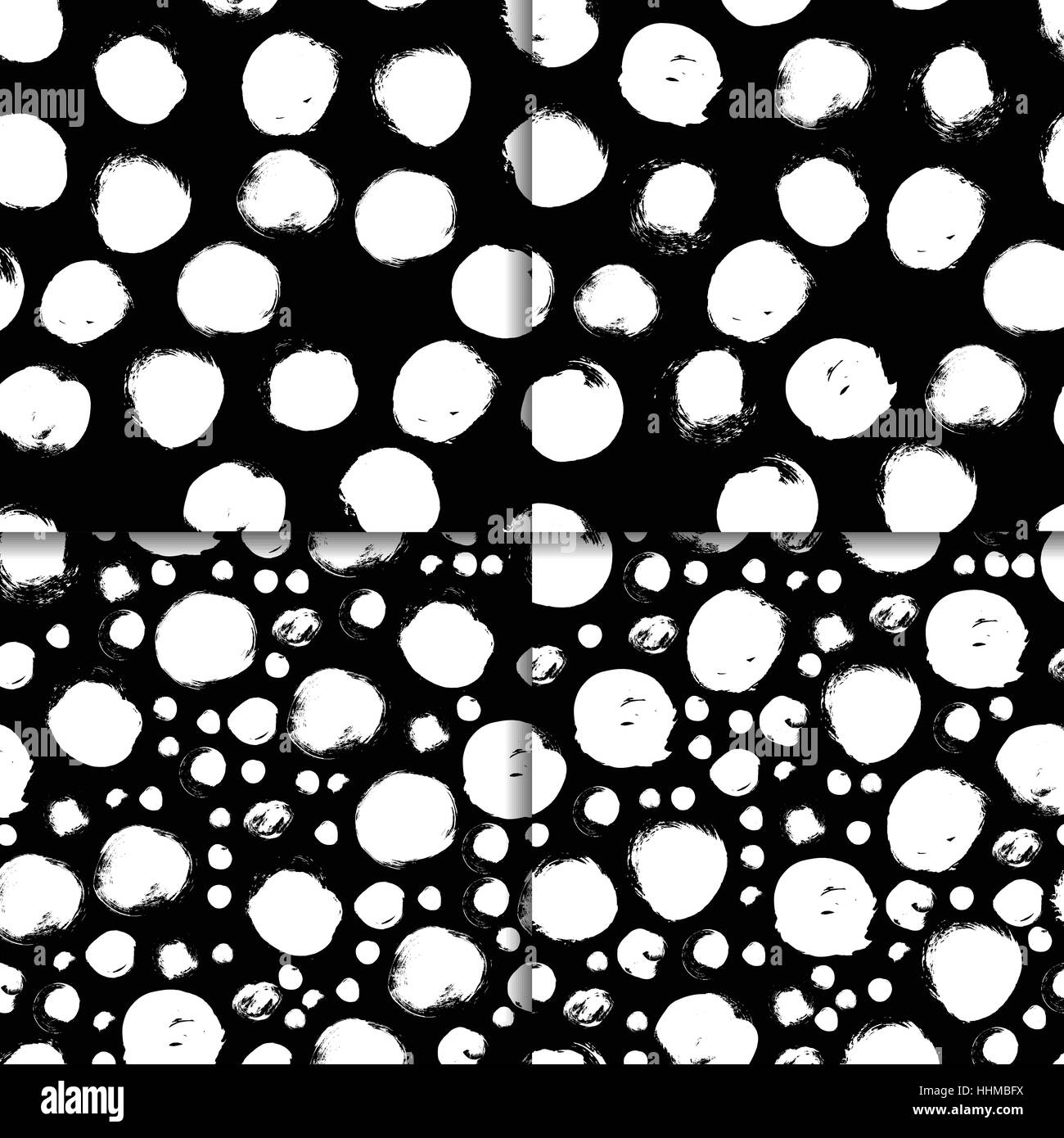 Black and white pattern set with circles Stock Vector Image & Art - Alamy