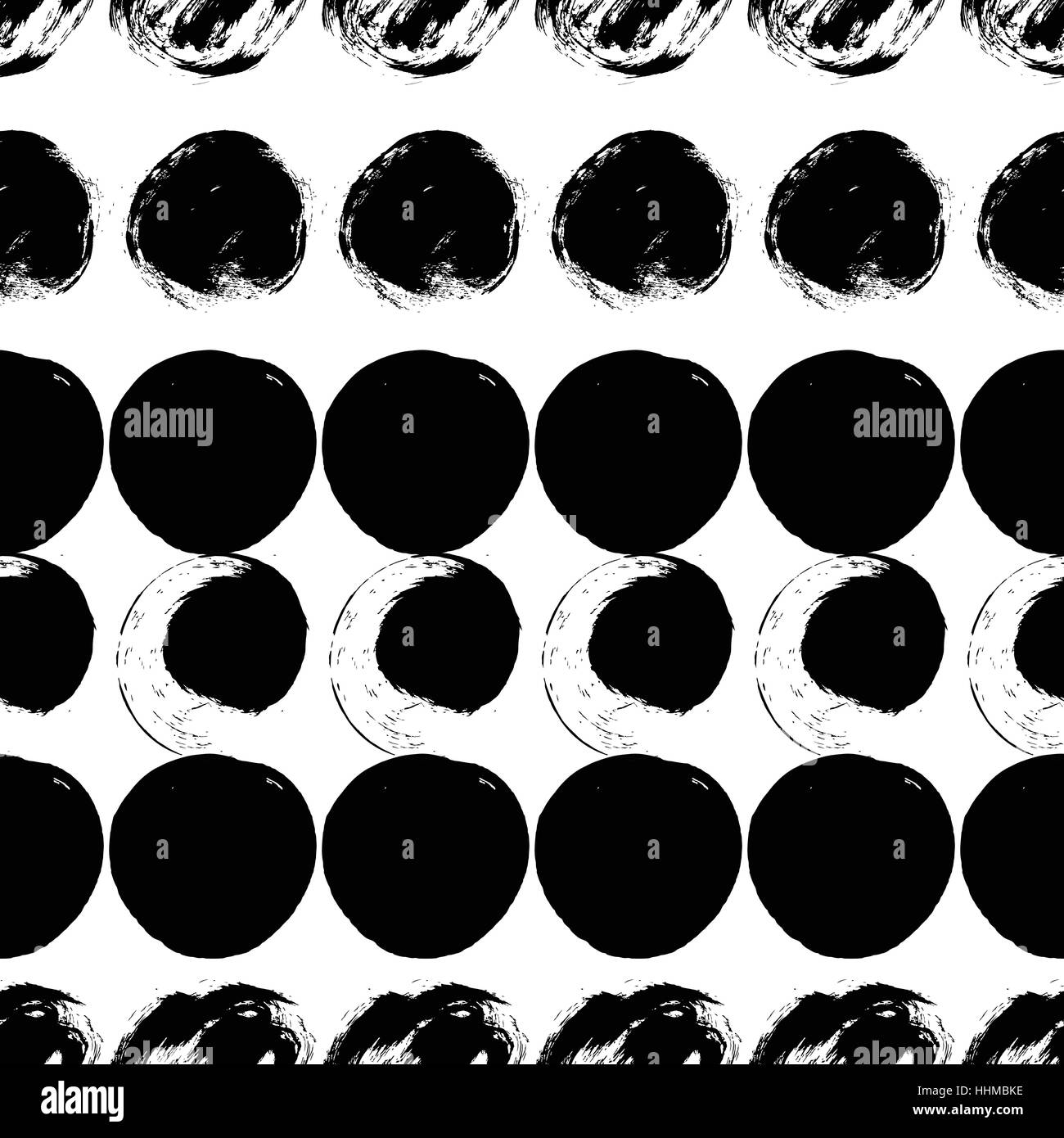 Seamless black and white pattern with circles Stock Vector Image & Art ...