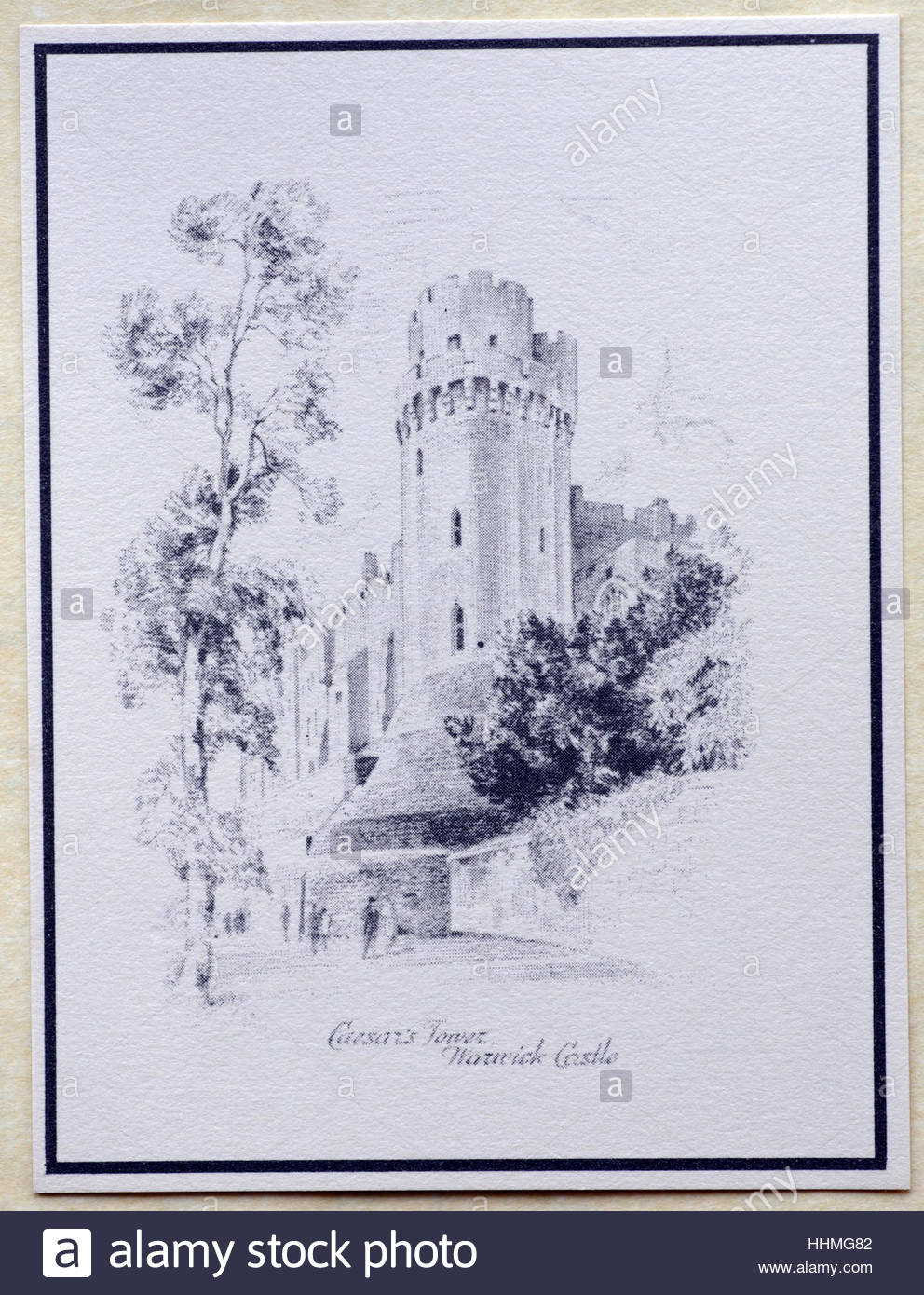 Caesar's Tower, Warwick Castle, 1938 England Stock Photo