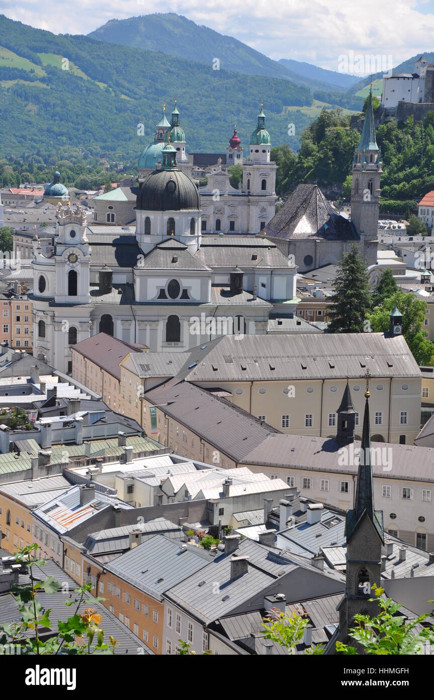 houses, city, town, cathedral, austrians, roofs, portrait format, houses, city, Stock Photo