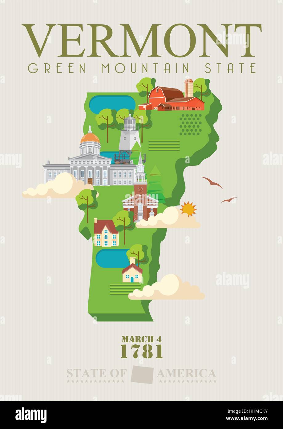 NEW U.S Travel Poster Vermont