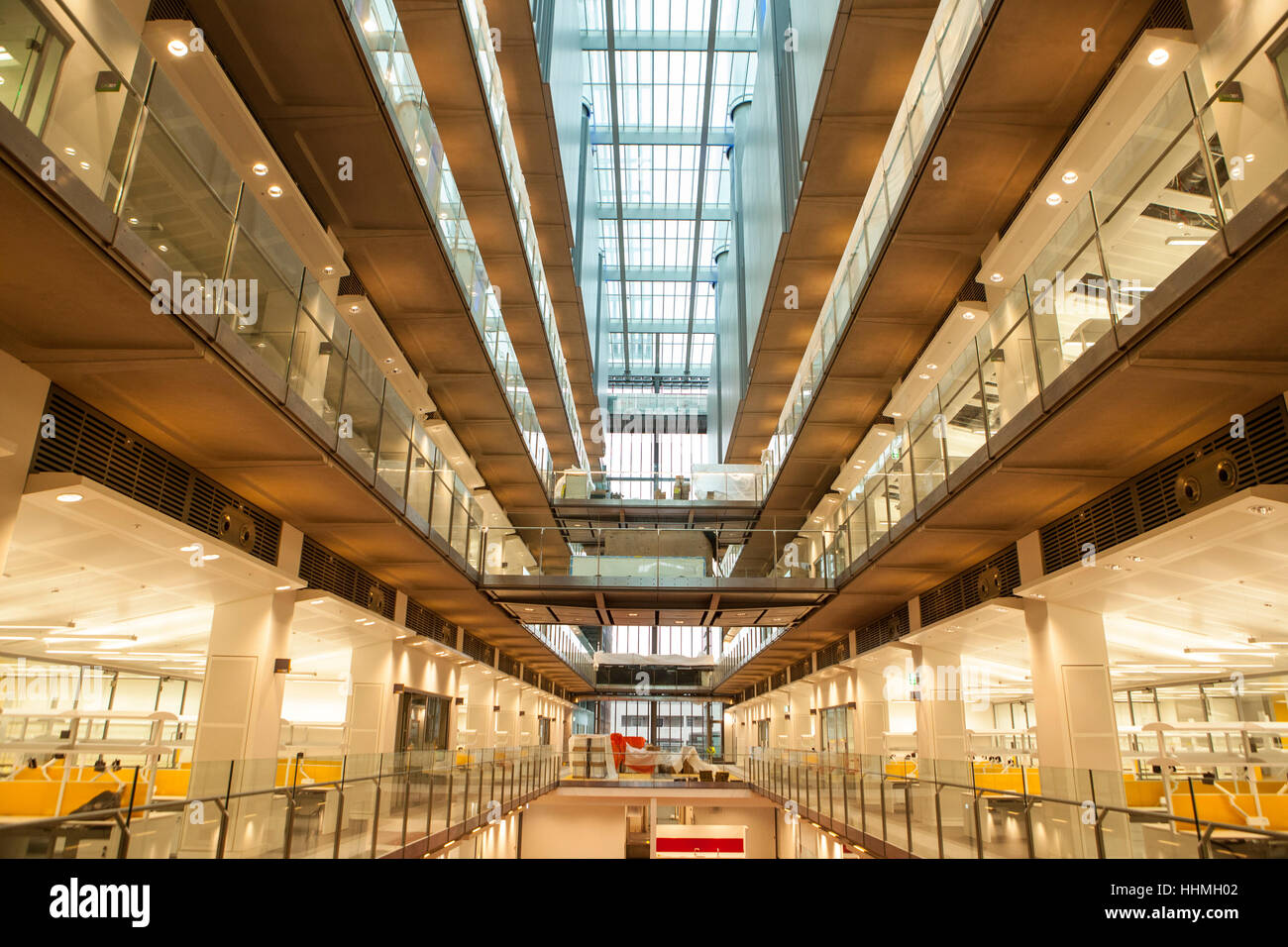 The interior of the New Crick Institute. The Francis Crick Institute is a biomedical research