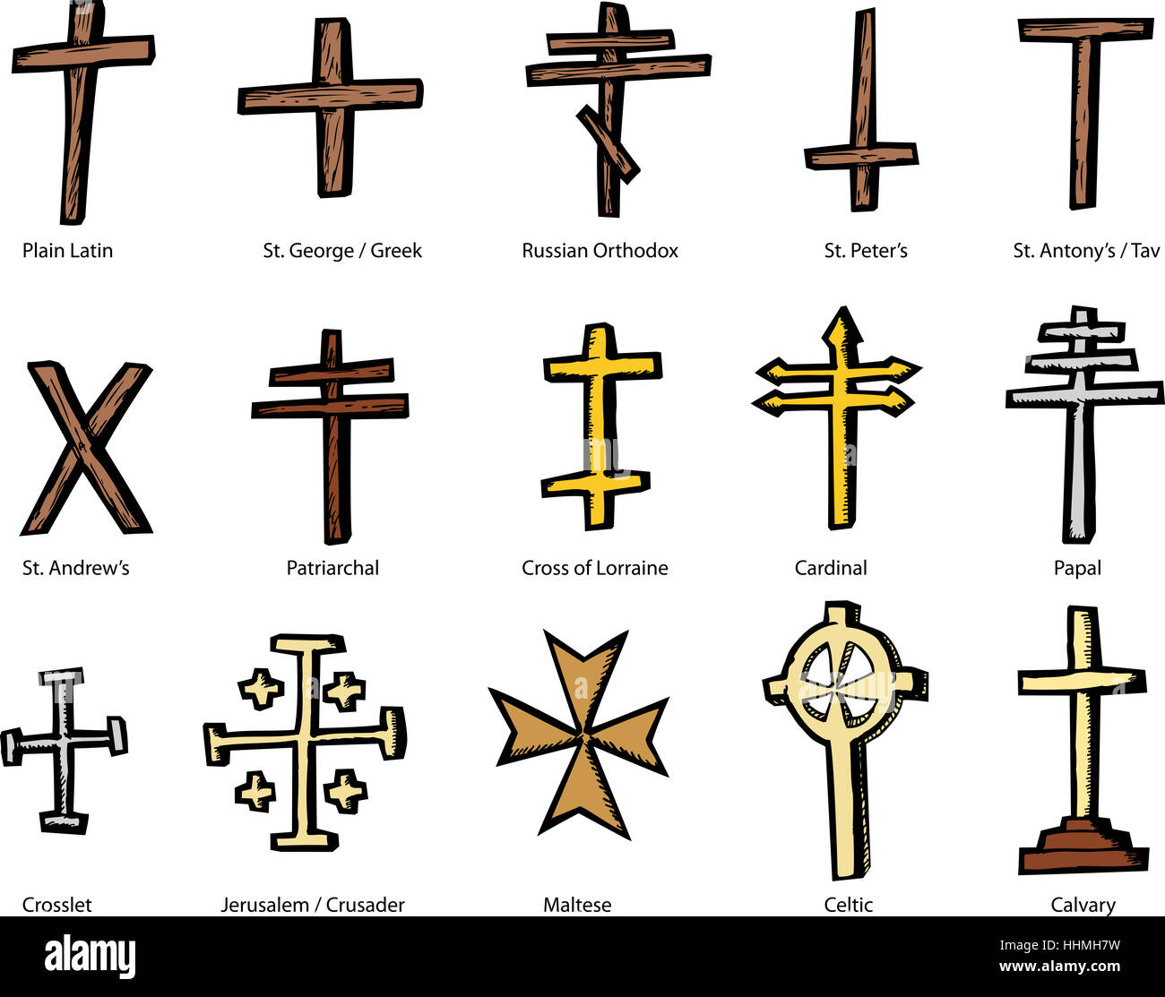 Different Christian Cross Symbols