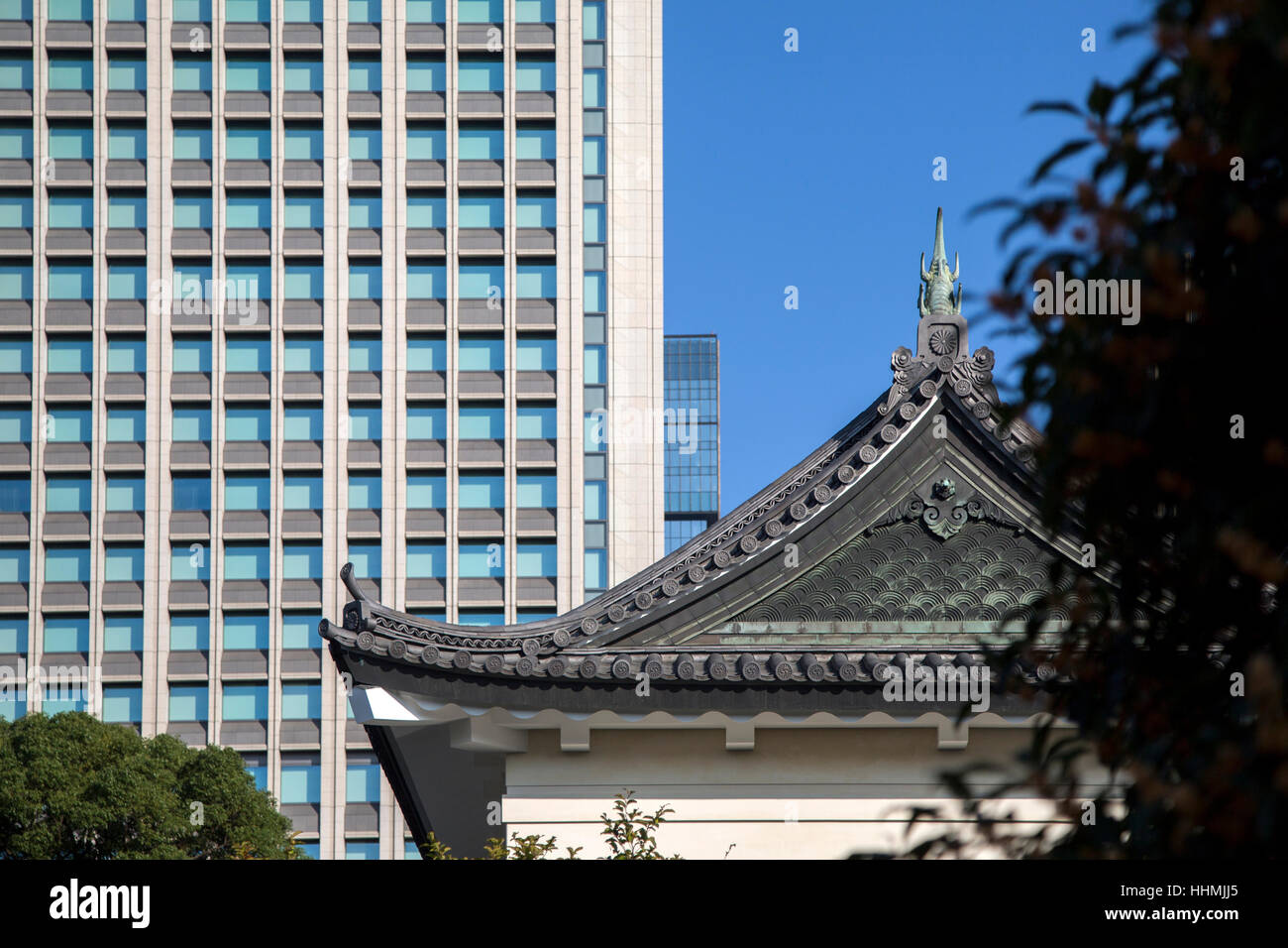 Guard tower at Tokyo Imperial Palace in Tokyo, Japan Stock Photo
