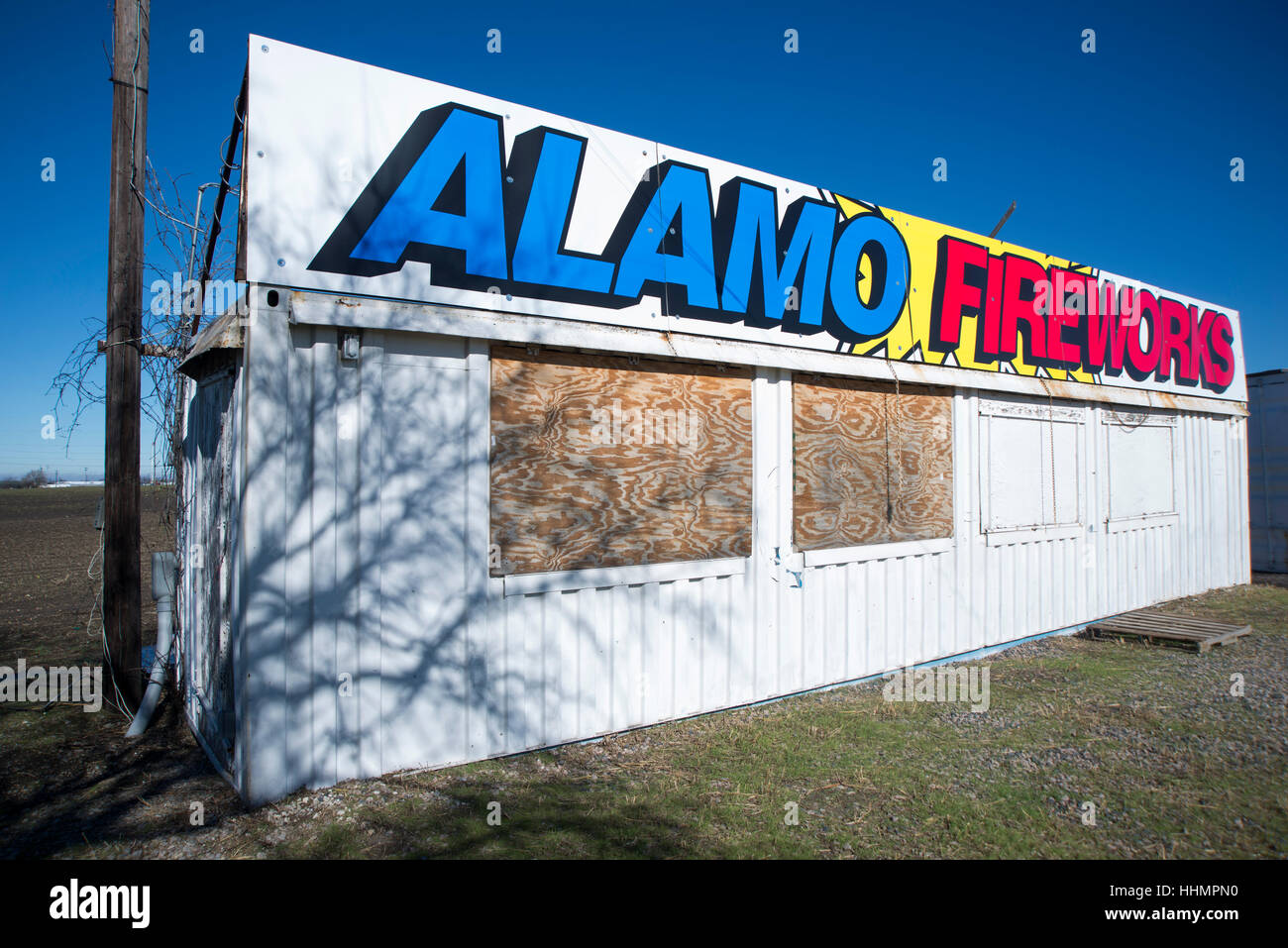 Fireworks stand in Texas, off season Stock Photo Alamy