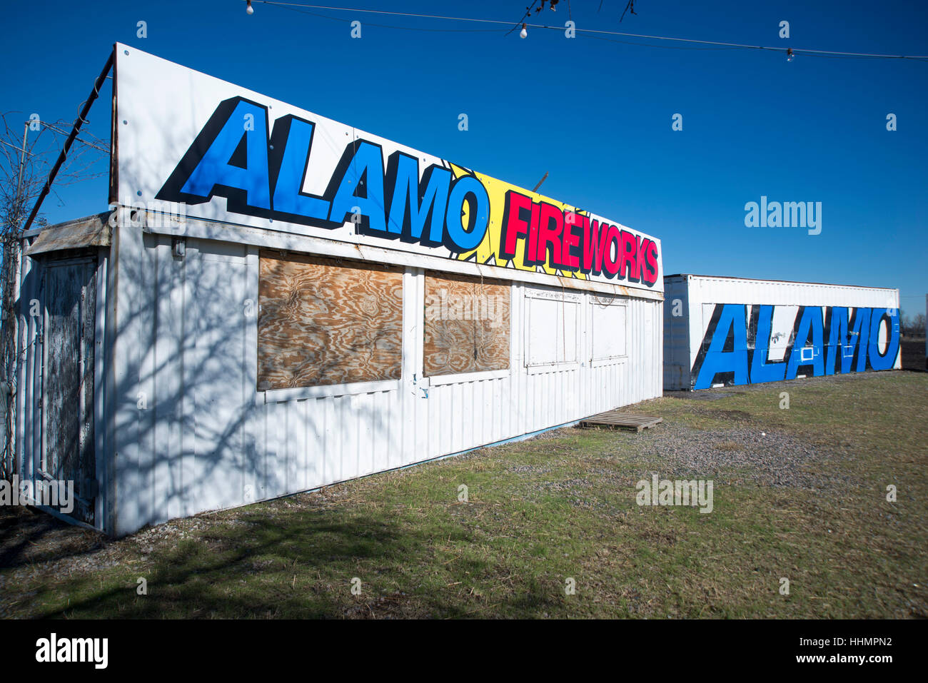 Fireworks stand in Texas, off season Stock Photo Alamy