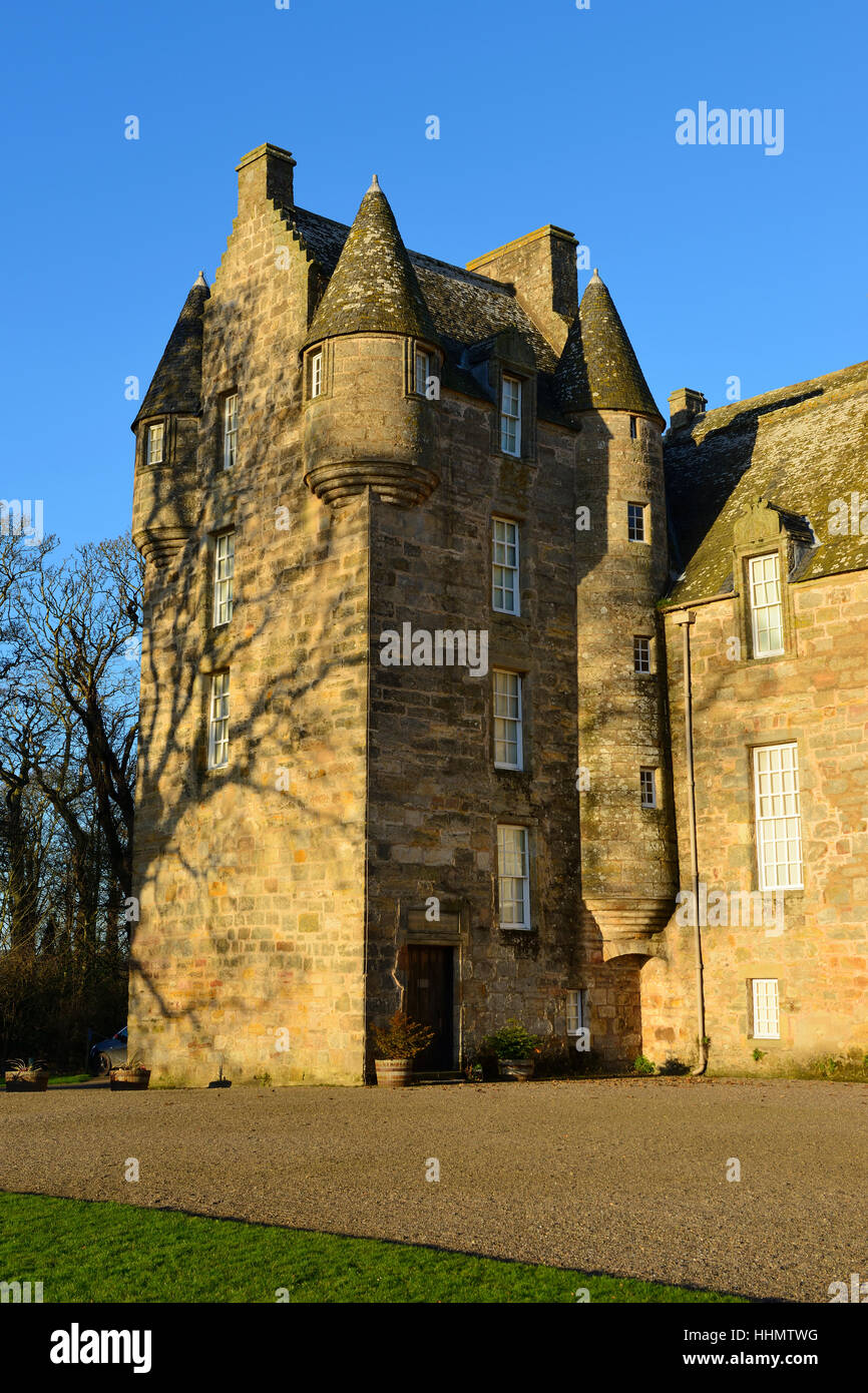 Kellie Castle, dating from the 14th century, near Anstruther in the East Neuk of Fife, Scotland Stock Photo