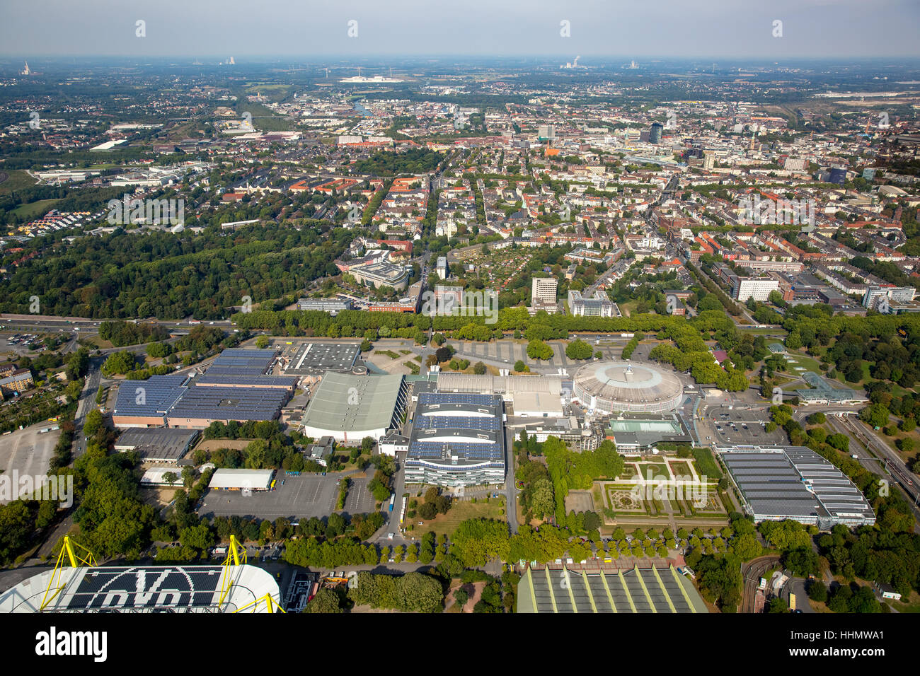 Exhibition centre, Westfalenhallen, Dortmund, Ruhr district, North Rhine-Westphalia, Germany Stock Photo