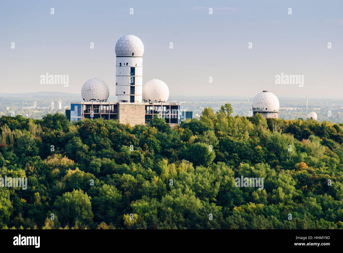 Berlin: Former US-American radar buildings on the Teufelsberg, , Berlin, Germany Stock Photo