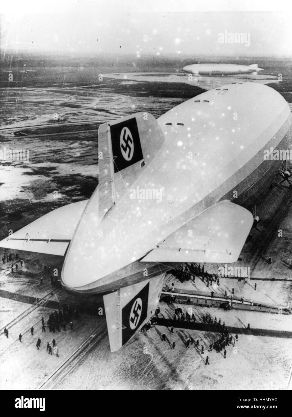 Hindenburg zeppelin, 1937 Stock Photo