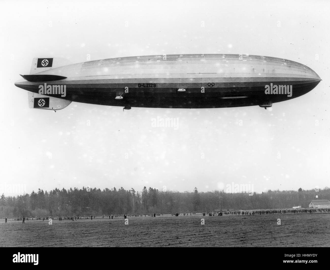 Hindenburg disaster, lakehust naval air station, new jersey, usa, 1937 Stock Photo