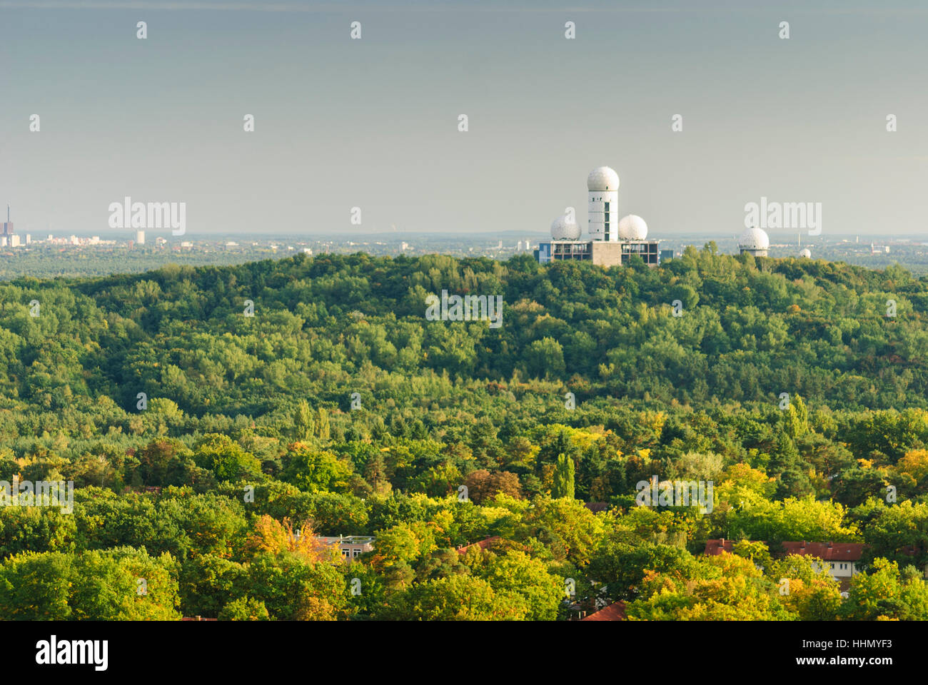 Berlin: Former US-American radar buildings on the Teufelsberg, , Berlin, Germany Stock Photo