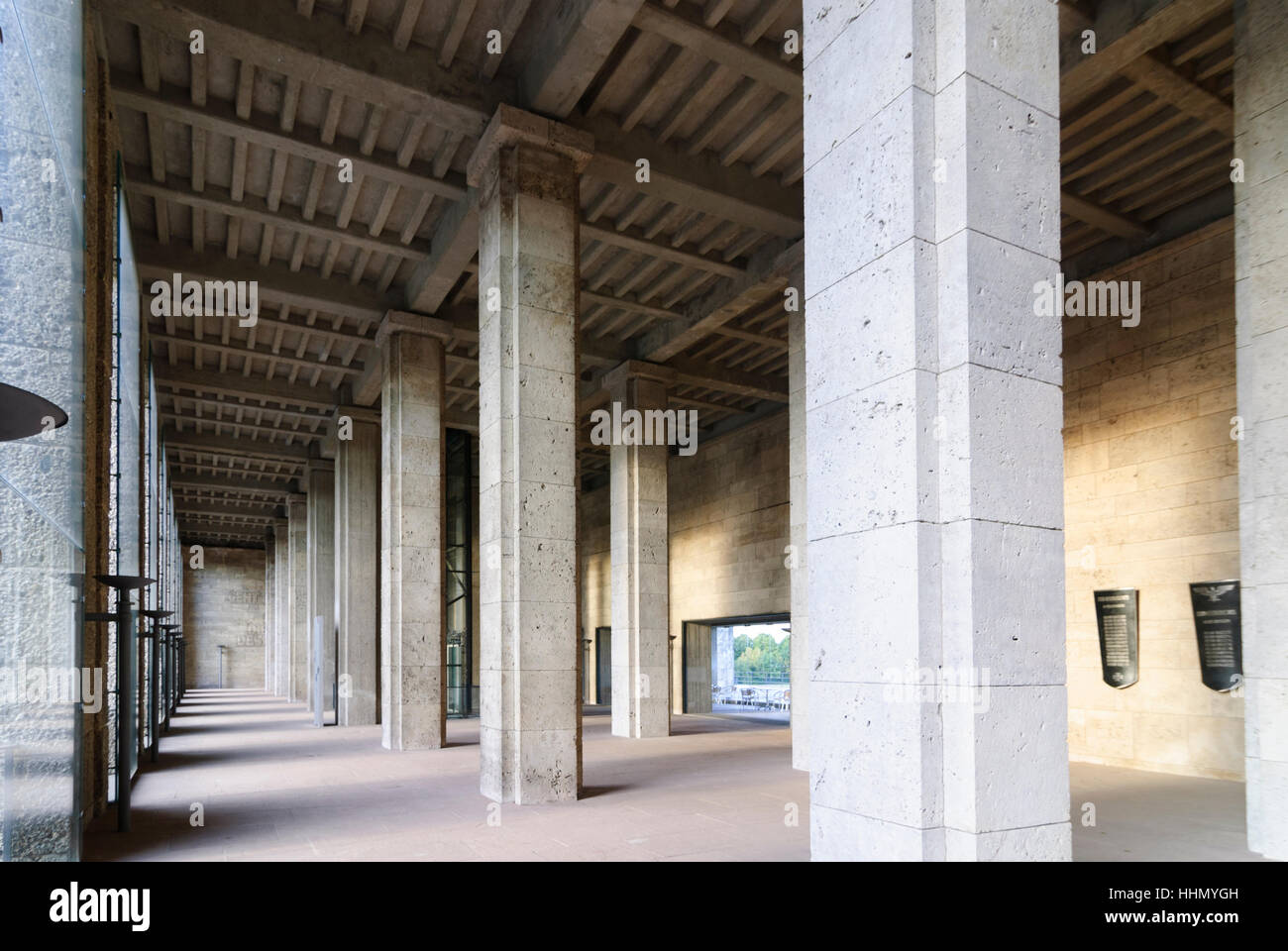 Berlin: Langemarckhalle in the bell tower of the Olympiastadion (Olympic Stadium), , Berlin, Germany Stock Photo
