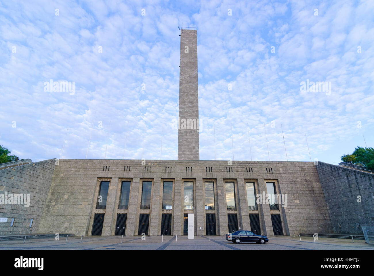Berlin: Bell tower of Olympiastadion (Olympic Stadium), , Berlin, Germany Stock Photo